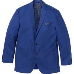 Marynarka z materiału z lnem, Regular Fit bonprix niebieski. Marynarki męskie marki Giacomo Conti. Za 139.99 zł.