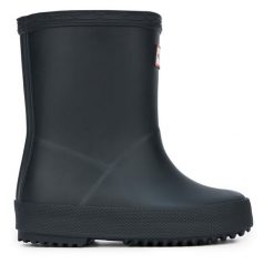 Kalosze Hunter. Czarne kalosze chłopięce Hunter, bez wzorów. Za 69.99 zł.