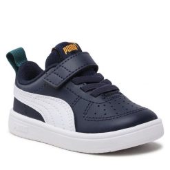 Sneakersy Puma. Niebieskie półbuty chłopięce Puma, bez wzorów, bez zapięcia. Za 129.99 zł.