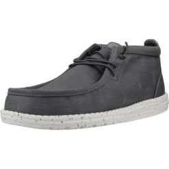 Buty HEY DUDE WALLY MID CANVAS Szary. Szare trekkingi męskie Hey dude, trekkingowe. Za 263.99 zł.