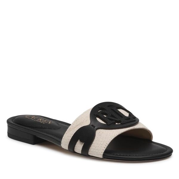 Klapki LAUREN RALPH LAUREN. Brązowe klapki damskie Lauren Ralph Lauren, bez wzorów, bez obcasa. Za 309.99 zł.