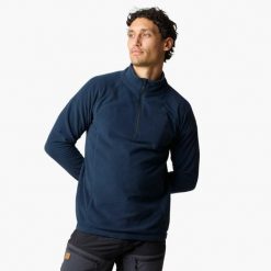 Bluza polarowa do wędrówek męska Swedemount Geilo Fleece Halfzip II. Niebieskie bluzy męskie SWEDEMOUNT, m, bez wzorów, z polaru, bez kaptura, narciarskie. Za 99.99 zł.
