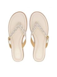MICHAEL Michael Kors Japonki Ering Thong 40S6ERFS1B Écru. Klapki damskie MICHAEL Michael Kors, bez wzorów, ze skóry, bez obcasa. Za 479.99 zł.