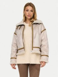 ONLY Kożuch Ylva 15322042 Beżowy Regular Fit. Brązowe płaszcze damskie Only, l, bez wzorów, z syntetyku, bez kaptura. Za 379.99 zł.