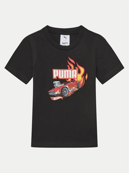Puma T-Shirt Hot Wheels 630069 Czarny Regular Fit. Czarne t-shirty dla chłopców Puma, bez wzorów, z bawełny, bez ramiączek. Za 60.99 zł.