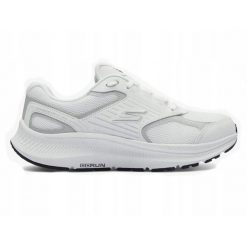 Buty do biegania damskie SKECHERS GO RUN CONSISTENT skóra. Białe obuwie sportowe damskie Skechers, bez wzorów, ze skóry, do biegania. Za 249.00 zł.