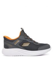 Skechers Sneakersy Slip-Ins: Bounder Pro 404208L/CHAR Szary. Szare buty sportowe chłopięce Skechers, bez wzorów, z materiału, bez zapięcia. Za 199.99 zł.
