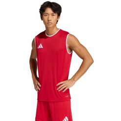 Męska koszulka piłkarska adidas Entrada 26 Sleeveless Jersey. Czerwone koszulki sportowe męskie Adidas, m, bez wzorów, z jersey, bez kołnierzyka, bez ramiączek, na fitness i siłownię, climacool (adidas). Za 60.99 zł.