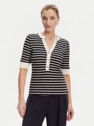 Guess Sweter W5YP20 KCZ82 Granatowy Regular Fit. Niebieskie swetry damskie Guess, xxl, z aplikacjami, z wiskozy, bez kołnierzyka, bez ramiączek, bez kaptura. Za 189.99 zł.