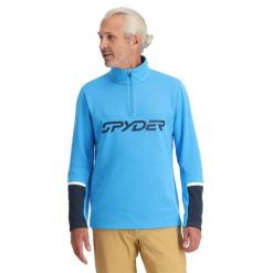 Bluza męska Spyder Speed 1/2 Zip. Niebieskie bluzy męskie Spyder, na zimę, m, bez wzorów, bez kaptura. Za 569.99 zł.