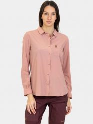 Koszulka Damska Fjallraven Övik Lite LS. Brązowe t-shirty damskie Fjällräven, l, bez wzorów, z materiału, eleganckie, bez kołnierzyka. Za 449.00 zł.