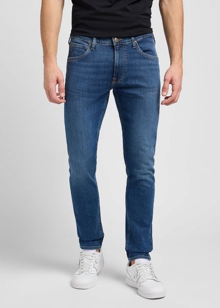 MESKIE SPODNIE LEE LUKE EAST NEW YORK 112346319. Spodnie materiałowe męskie Lee, l, bez wzorów, z jeansu. Za 219.99 zł.