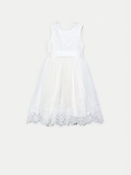 Abel & Lula Sukienka elegancka 5033 Biały Regular Fit. Białe sukienki dla dziewczynek Abel & Lula, bez wzorów, z syntetyku, eleganckie, bez ramiączek. Za 349.99 zł.