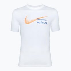 Koszulka do biegania męska Nike Dri-Fit Founders. Białe koszulki sportowe męskie Nike, m, bez wzorów, bez kołnierzyka, bez ramiączek, do biegania, dri-fit (nike). Za 94.99 zł.