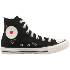 Trampki damskie Converse Chuck Taylor All Star Y2K Heart. Czarne trampki i tenisówki damskie Converse, bez wzorów, retro, bez zapięcia. Za 229.99 zł.