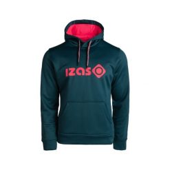 Bluza męska DUERO M V4 z regulowanym kapturem, logo i kieszenią kangurkową. Zielone bluzy męskie IZAS, l, bez wzorów, z dresówki, z kapturem. Za 182.57 zł.