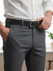 Pasek z imitacji skóry z metalową klamrą - czarny. Czarne paski damskie Sinsay, bez wzorów, ze skóry. Za 19.99 zł.