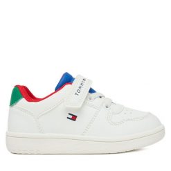 Sneakersy Tommy Hilfiger. Białe trampki i tenisówki chłopięce Tommy Hilfiger, bez wzorów, bez zapięcia. Za 329.99 zł.