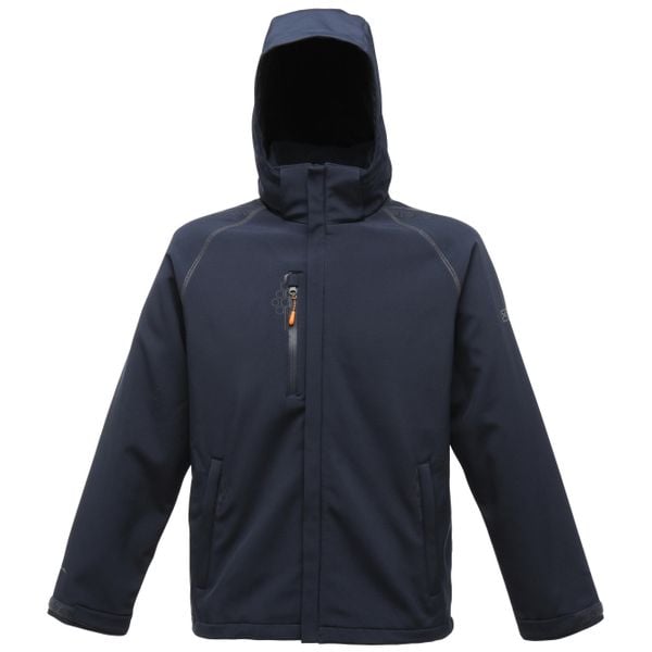 Męski Softshell Repeller Professional. Niebieskie kurtki sportowe męskie Regatta, m, bez wzorów, z softshellu, trekkingowe. Za 388.99 zł.