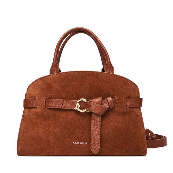 Torebka Coccinelle. Brązowe torebki do ręki damskie Coccinelle, bez wzorów, klasyczne, bez dodatków. Za 1,358.99 zł.