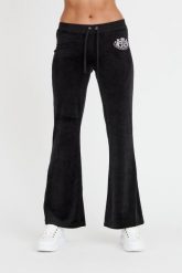 JUICY COUTURE Czarne spodnie Heritage Dog Crest Kaisa Trackpant. Czarne spodnie dresowe damskie Juicy Couture, s, bez wzorów, z dresówki. W wyprzedaży za 349.99 zł.