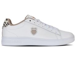 Buty sportowe COURT SHIELD II (94412-918-M). Białe obuwie sportowe damskie K-SWISS, bez wzorów, na fitness i siłownię. Za 119.00 zł.