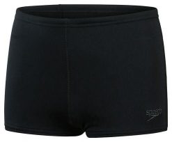 Kąpielówki dla dzieci Speedo Eco+. Czarne kąpielówki dla chłopców Speedo, bez wzorów, z materiału. Za 83.54 zł.