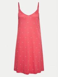 DKNY Koszula nocna YI60010 Różowy Regular Fit. Czerwone piżamy damskie DKNY, xs, bez wzorów, z bawełny, bez ramiączek. Za 329.99 zł.