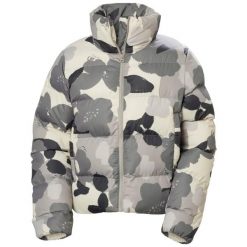 Damska kurtka puchowa Helly Hansen Jade. Szare kurtki damskie Helly Hansen, na zimę, bez wzorów, z puchu, bez kaptura. W wyprzedaży za 461.75 zł.