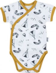 NICOL Body kopertowe niemowlęce wyprawka krótki rękaw Indian Nicol 62. Body niemowlęce NICOL, bez wzorów, bez ramiączek. Za 23.99 zł.