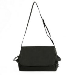 Męska torba listonoszka na ramię Solier S42 VESARI Black. Czarne torby na laptopa męskie bez wzorów, biznesowe, na ramię. Za 98.99 zł.