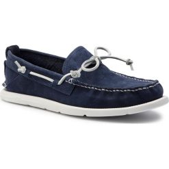 Mokasyny UGG - M Beach Moc Slip-On 1101501 M/ Tnvy. Niebieskie mokasyny męskie UGG, z materiału, eleganckie, bez zapięcia. W wyprzedaży za 389.00 zł.