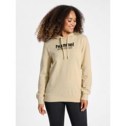 Sweat bluza z kapturem dla kobiet Hummel Booster. Brązowe bluzy damskie Hummel, na zimę, xs, bez wzorów, z bawełny, z kapturem. Za 235.20 zł.