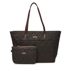 Torebka Barbour. Brązowe torebki do ręki damskie Barbour, bez wzorów, bez dodatków. Za 524.99 zł.