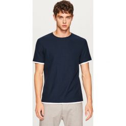Sweter z krótkim rękawem - Granatowy. Swetry damskie marki Reserved. Za 49.99 zł.