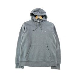 Second life - Bluza z kapturem męska Nike - Jak nowy. Szare bluzy sportowe męskie Nike, l, bez wzorów, z materiału, z kapturem, na fitness i siłownię. Za 127.76 zł.