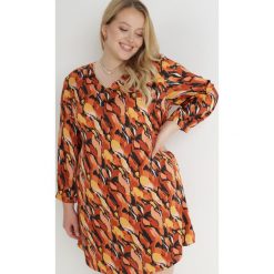 Brązowo-Żółta Sukienka Pudełkowa z Cienkim Wiązaniem w Talii Barbyllis. Brązowe sukienki damskie Born2be, plus size, bez wzorów, z materiału, klasyczne, bez kołnierzyka, plus size, bez ramiączek, midi. Za 149.99 zł.