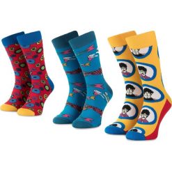 Zestaw 3 par wysokich skarpet unisex HAPPY SOCKS - The Beatles XBEA08-2000 Kolorowy. Skarpety damskie Happy Socks. W wyprzedaży za 89.00 zł.