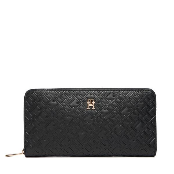 Portfel Tommy Hilfiger. Czarne portfele damskie Tommy Hilfiger, bez wzorów. Za 349.99 zł.