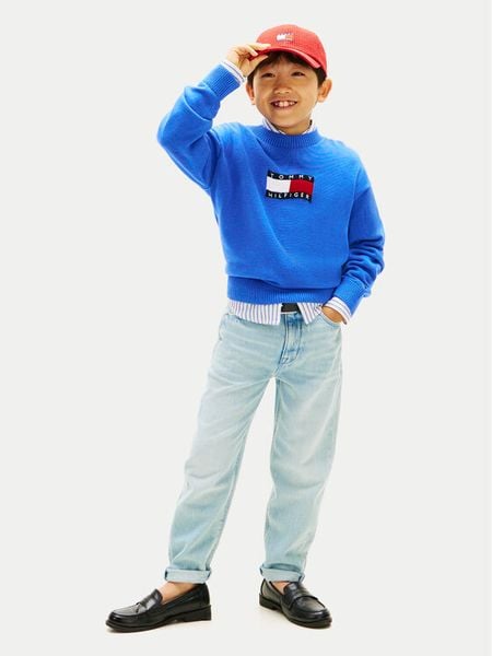 Tommy Hilfiger Jeansy KB0KB10398 Niebieski Regular Fit. Niebieskie jeansy dla chłopców Tommy Hilfiger, z jeansu. Za 249.99 zł.