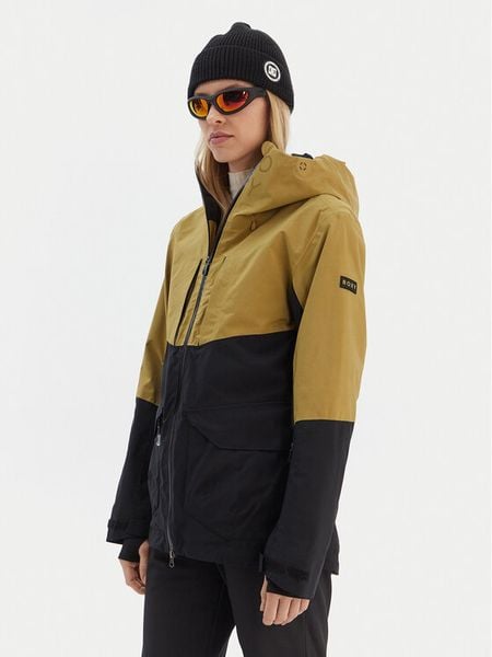 Roxy Kurtka narciarska Gore-Tex Stretch Purelines ERJTJ03506 Beżowy Regular Fit. Brązowe kurtki damskie Roxy, na zimę, m, bez wzorów, z gore-texu, bez kaptura. Za 1,259.00 zł.