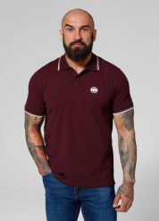 Koszulka męska Pitbull Polo Pique Stripes Regular. Brązowe koszulki polo męskie PITBULL, na lato, m, bez wzorów, z bawełny, eleganckie, bez ramiączek. Za 139.00 zł.