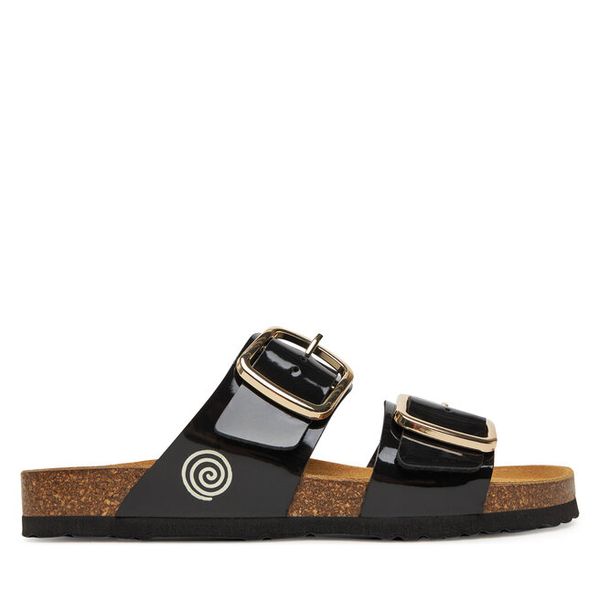Klapki Dr. Brinkmann. Czarne klapki damskie Dr. Brinkmann, bez wzorów, bez obcasa. Za 332.99 zł.