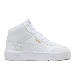Buty do chodzenia damskie Puma Carina Mia Mid. Białe obuwie sportowe damskie Puma, bez wzorów, z jeansu, trekkingowe. Za 288.00 zł.