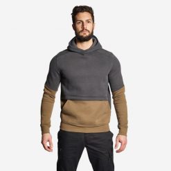 Sweter Solognac 500 camo. Brązowe bluzy męskie SOLOGNAC, l, bez wzorów, z bawełny, bez kaptura. Za 159.99 zł.