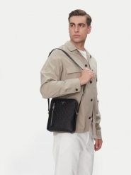 Guess Saszetka HMTODEP5118 Czarny. Czarne saszetki męskie Guess, ze skóry. Za 219.99 zł.