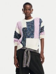 Desigual Sweter Edmonton 24WWJF19 Kolorowy Regular Fit. Swetry damskie Desigual, l, bez wzorów, z syntetyku, bez kołnierzyka, bez ramiączek, bez kaptura. Za 389.99 zł.