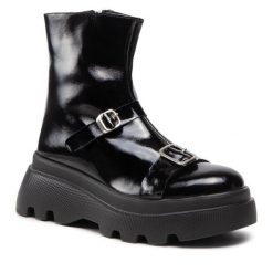 Botki Rage Age. Czarne botki damskie Rage Age, bez obcasa, na płaskiej podeszwie, bez zapięcia. Za 539.99 zł.