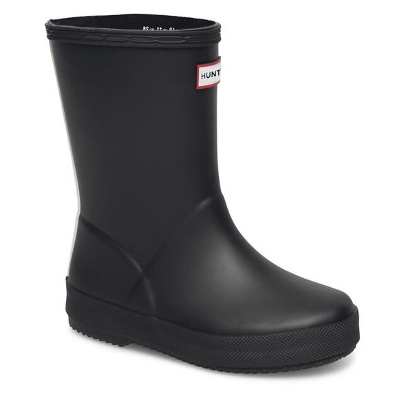 Kalosze Hunter. Czarne kalosze chłopięce Hunter, bez wzorów. Za 129.99 zł.