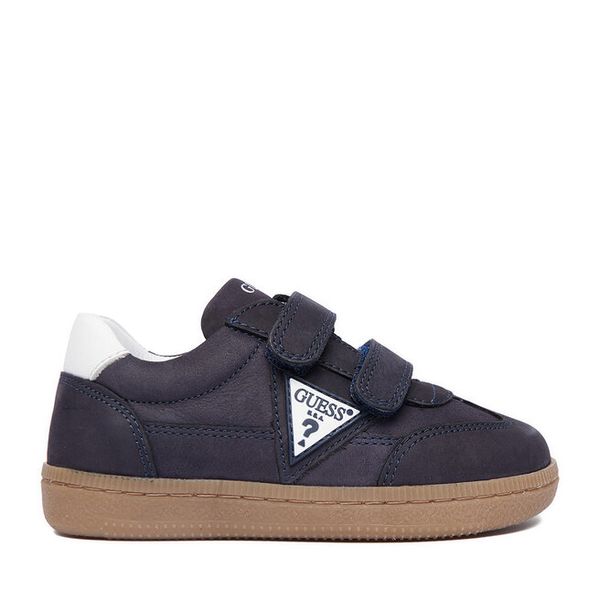 Sneakersy Guess. Niebieskie trampki i tenisówki chłopięce Guess, z aplikacjami, bez zapięcia. Za 189.99 zł.